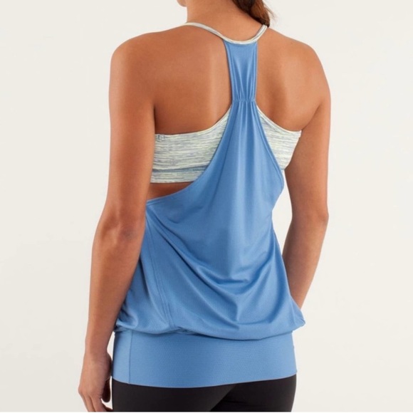 Lululemon No Limit Tank Top blue space dye size 4 - Picture 2 of 10